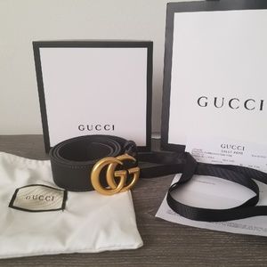 Gently worn AUTHENTIC GUCCI WOMENS DOBLE G GOLD BELT